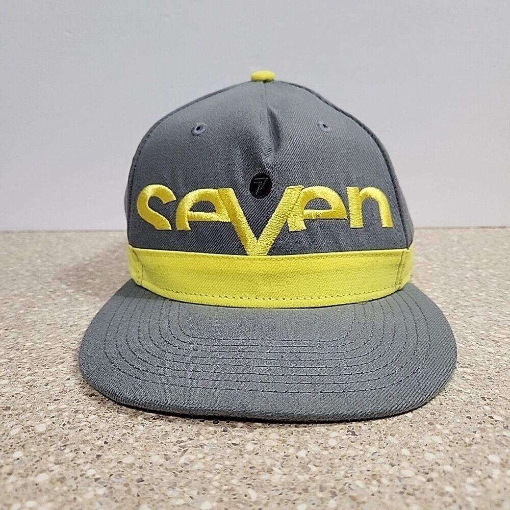 Seven Troy Lee James Stewart New Era Snapback Hat Cap OSFM Yellow Grey MX SX